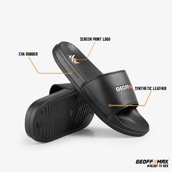 Geoff Max Official - Wigora Black Slippers Sandal Unisex Tbk