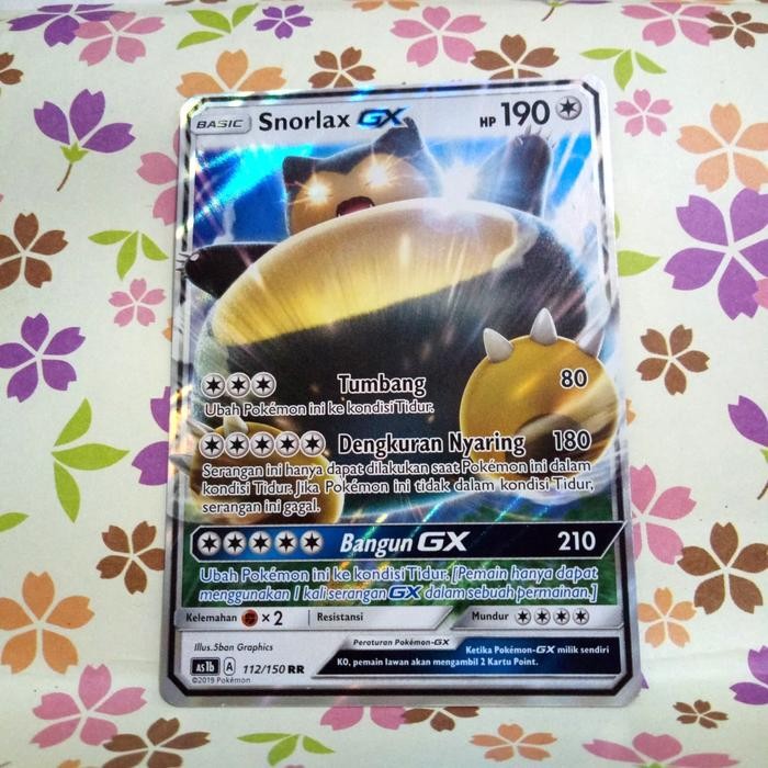 Hobi3s- Pokemon Tcg Indonesia Snorlax Gx Rr Foil
