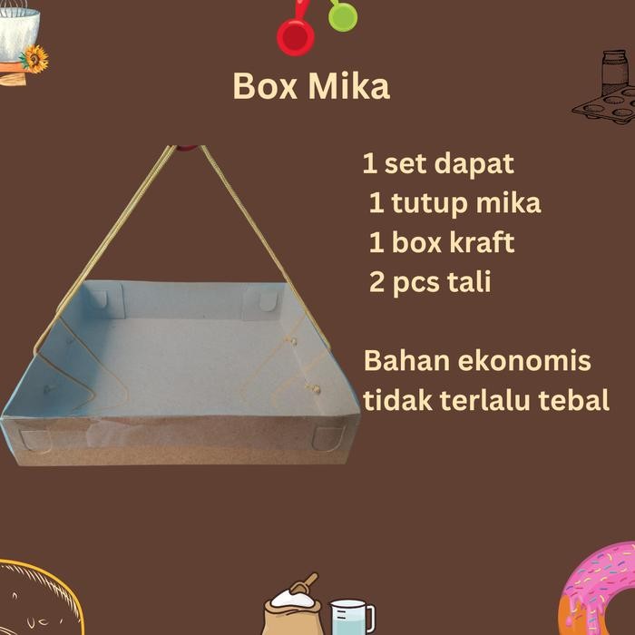 Box Kotak Kraft Tutup Mika Tali