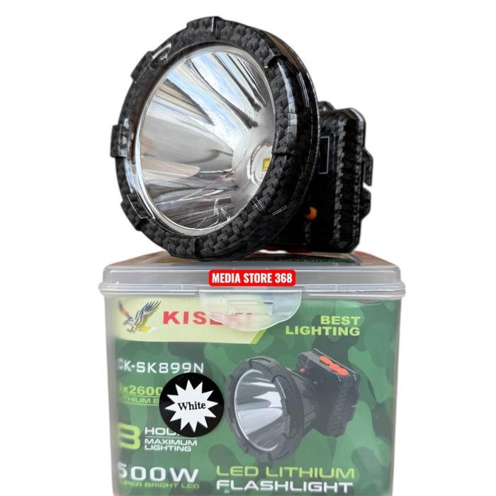 Terlaris Senter Kepala Led 500W Kiseki Ck-Sk899N - Baterai 7.800Mah - Super Bright Led - Super