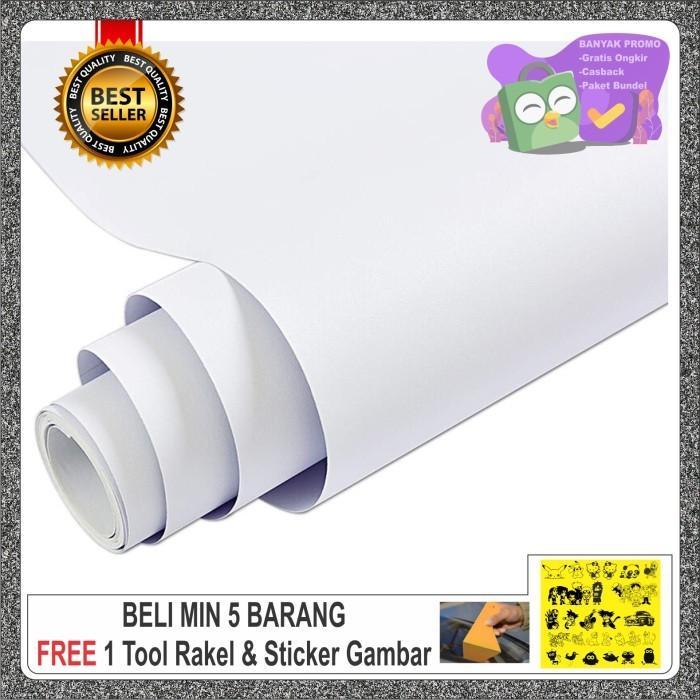 Stiker Putih Doff/Mate / Skotlet Putih Doff 1 Roll Lebar Bahan Product 120Cm X Panjang 50 Meter,
