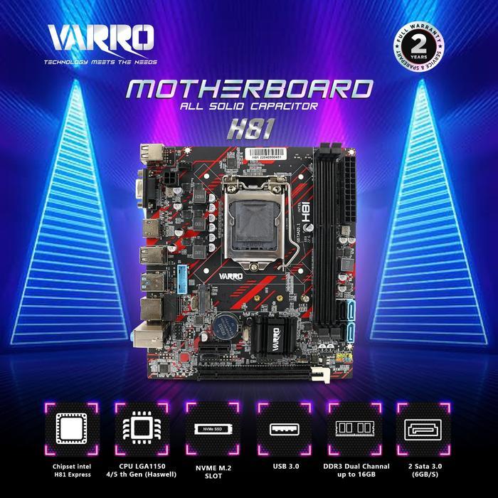 TERBARUUU MOTHERBOARD VARRO H81V-R3 GARANSI RESMI