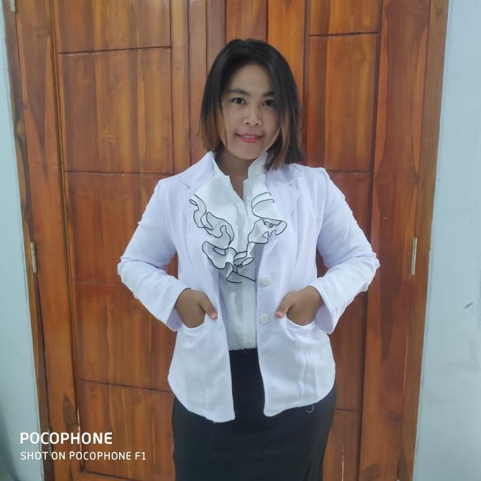 Blazer putih kantor wanita blazer kerja wanita putih