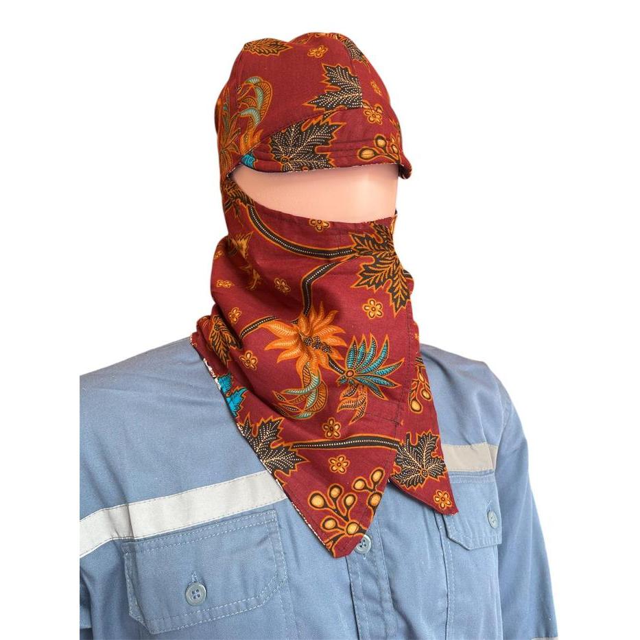 Safety Kain Batik Topi Safety Kain Batik - Kerpus Proyek - Topi Jepang - Welding Hood Batik - Kerpus