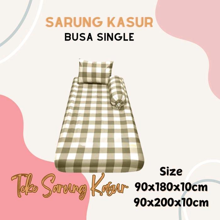 NEW sarung kasur busa single Resleting kain bawah spunbon ukuran 180x90x10/180x120x10/180x140x10CM