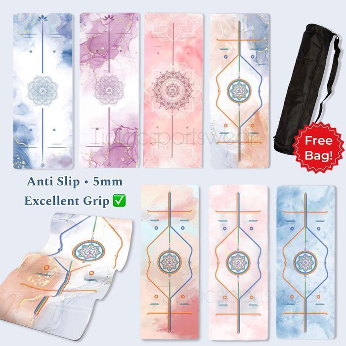 Yoga Mat Pu Premium (Free Bag) / Matras Yoga Pu Anti Slip