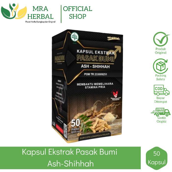 Kapsul Ekstrak Pasak Bumi Ash-Shihhah Kemasan BPOM Isi 50 Kapsul