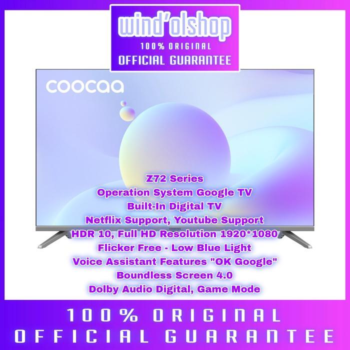 Coocaa 43Z72 Android Google TV 43 inch Z72 Digital TV, Netflix/Youtube