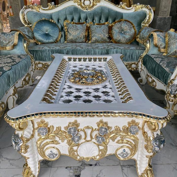 Set Sofa Tamu Sultan Romawi Cincin Formasi 3211+mj - Meja Kursi Tamu Sultan