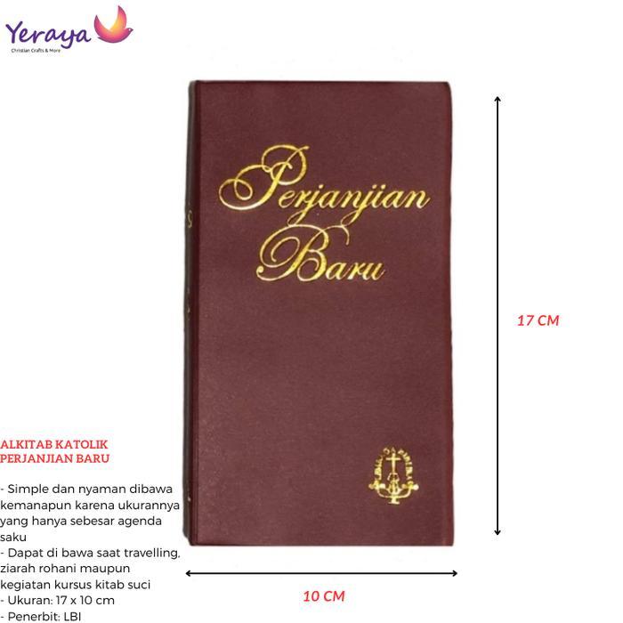 TERLARIS Alkitab Katolik Perjanjian Baru PB -LBI TB 2 Buku Rohani Kitab Suci Katolik