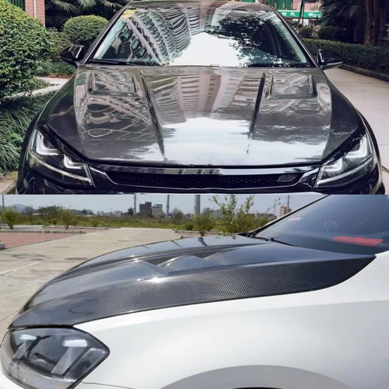 CARBON FIBER ENGINE HOOD FOR VOLKSWAGEN VW GOLF 7 2014-2020 CONVERT ENGINE COVER NEW STYLE