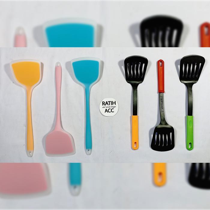 sutil silicon teflon plastik buat menumis sotil sotel sodet codet spatula