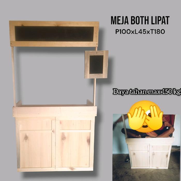Promo Meja Booth Portable Lipat Kayu Furniture