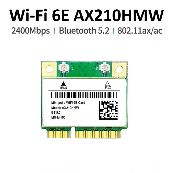 Wifi 6E Ax210Hmw Wireless Card Bluetooth 5 Ax Half Mini Pcie Ax210 Hmw