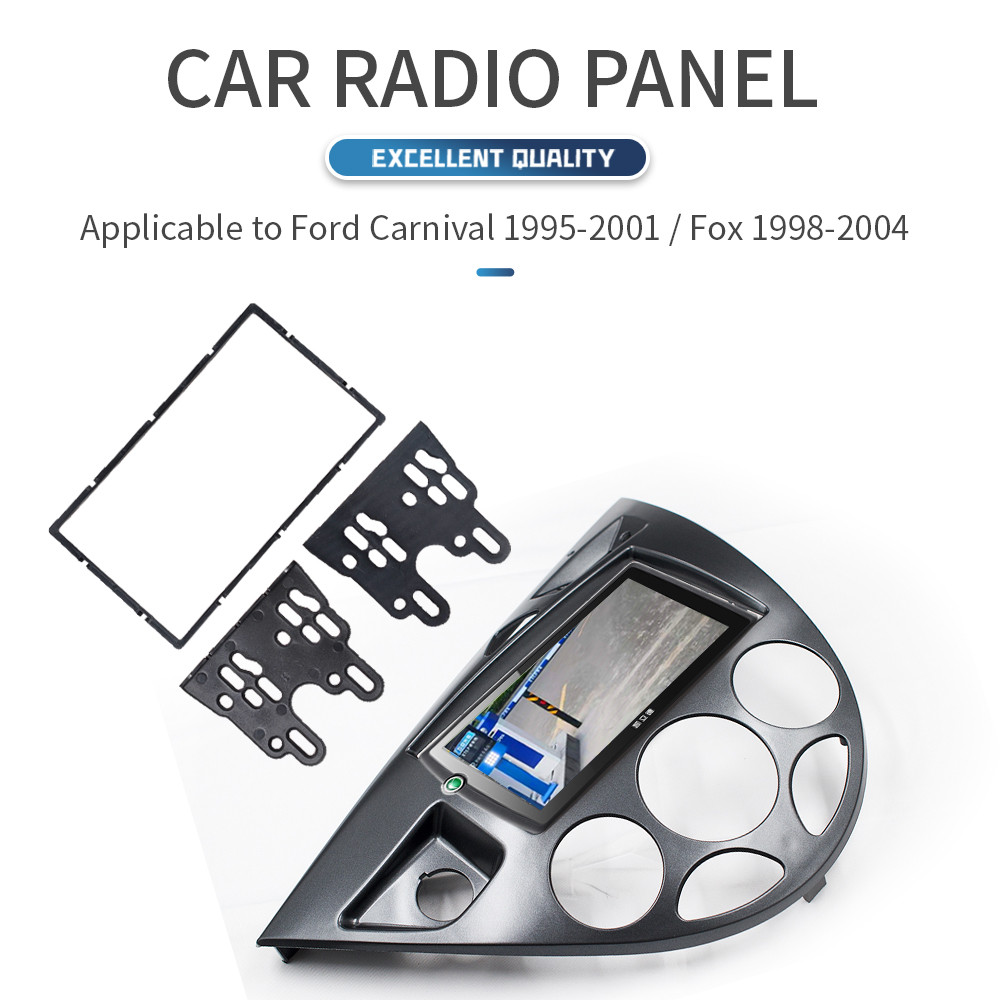 New 2 Din Panel for Ford Focus Mk1 Fiesta LHd Dash Mount Kit Interior Car Radio Surround