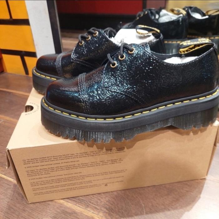 TERMURAHH SALE DOCMART DR MARTENS 1461 QUAD BLACK PATENT 36 - 41 NEW ORIGINAL