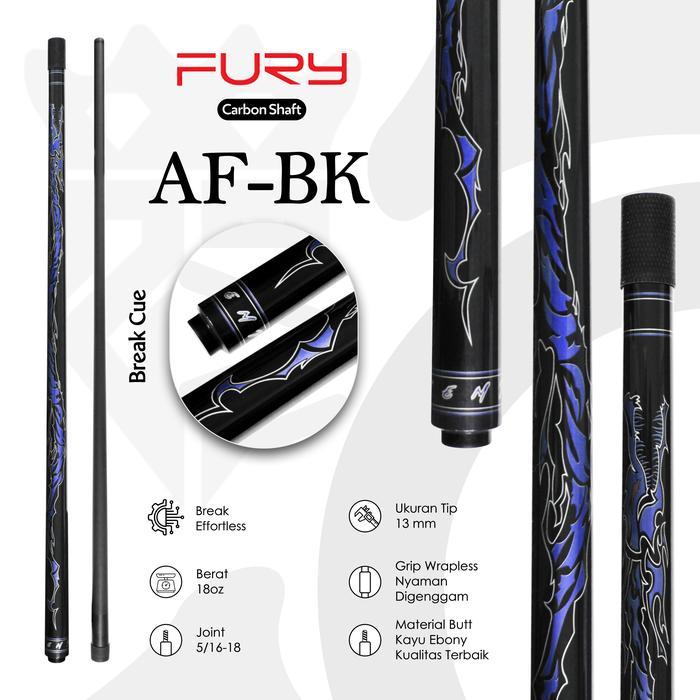 Fury Tempest Break AF-BK Series Cue Stick Stik Billiard Break Only Carbon - Stick Billiard Premium