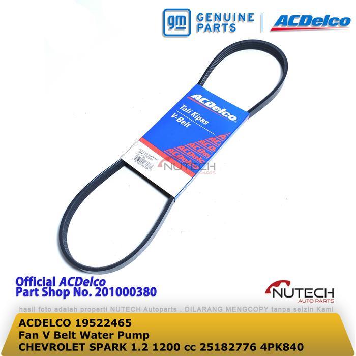 FANBELT V BELT FAN BELT 4PK 840 CHEVROLET SPARK 1.2 1200 CC 25182776 4PK840 AC DELCO OK%