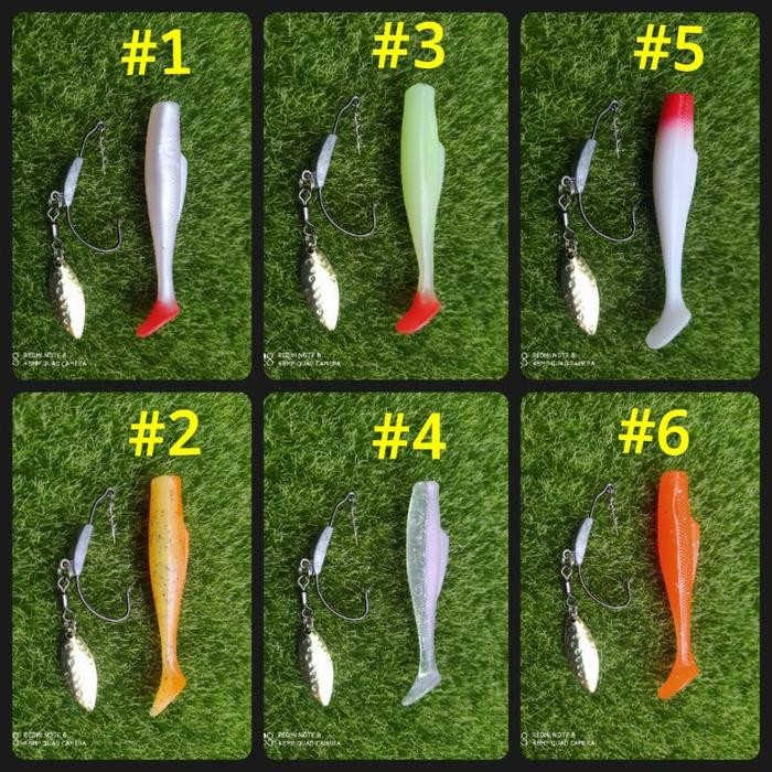 1 PCS UMPAN SOFTLURE MODEL ZMAN PLUS WORM HOOK WITH BLADE