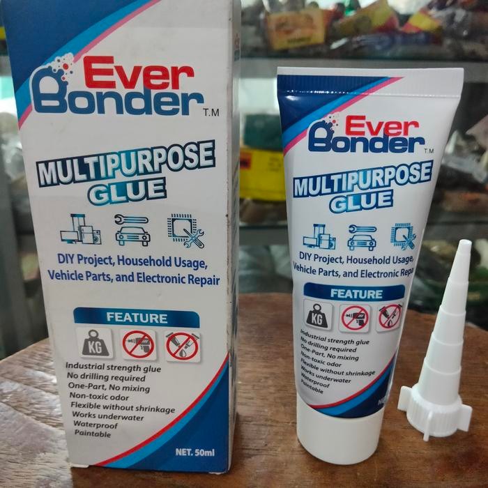 

EVERBONDER LEM TAIWAN SUPER KUAT MULTI FUNGSI BESI KAYU KACA 50 ML HARGA PER PCS TERMASUK CUM CUM