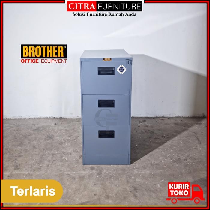 BROTHER Filling Cabinet Besi 3 Laci B 103 Filling Kabinet Kantor Drawer