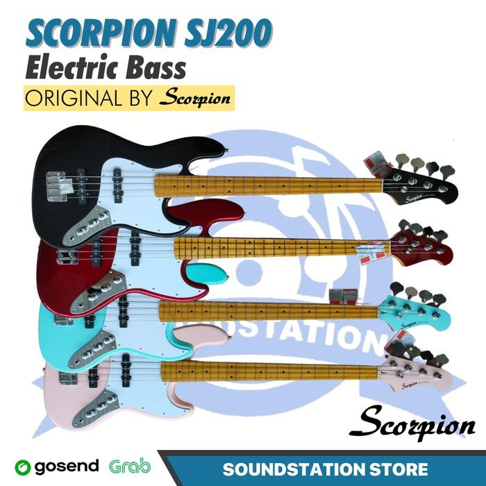 SCORPION SJ200 ELECTRIC BASS GUITAR GITAR LISTRIK ELEKTRIK JAZZ BASS