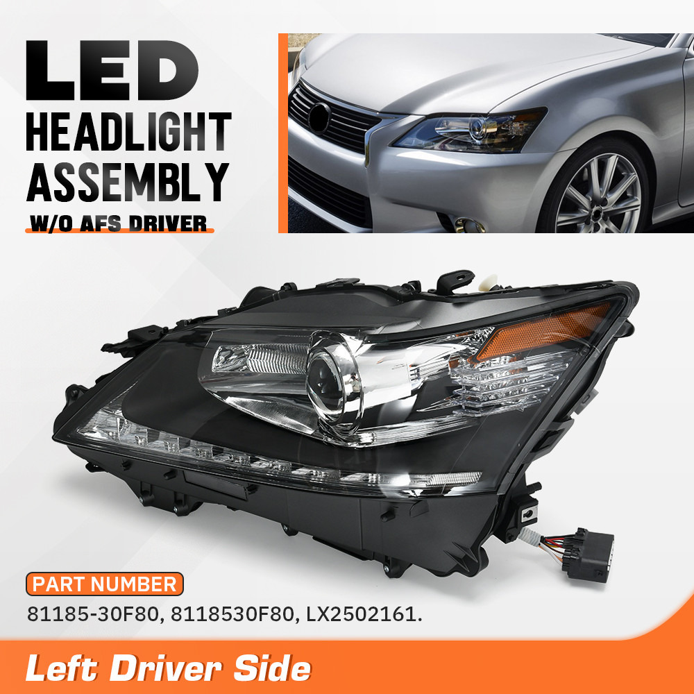 Lx2502161 Lx2503161 Left & Right Side Led Drl Projector Hid Headlight W/O Afs Driver Suitable For