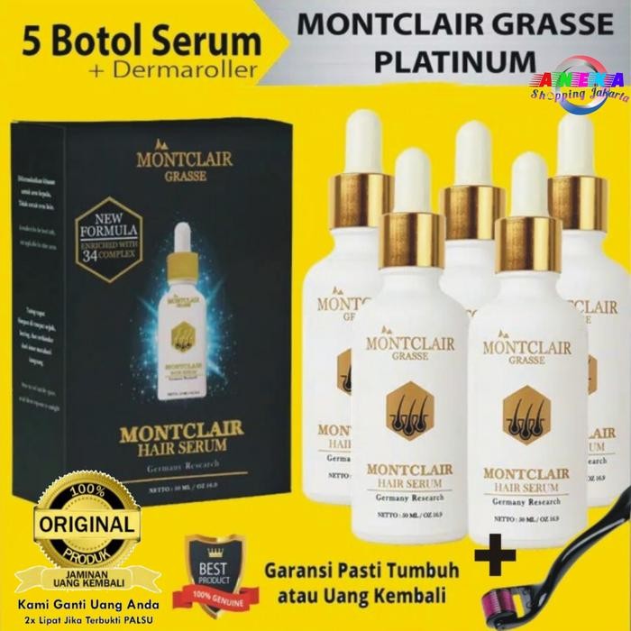 Montclair Hair Serum Penumbuh Rambut / Paket PLATINUM 50 ml X 5 botol