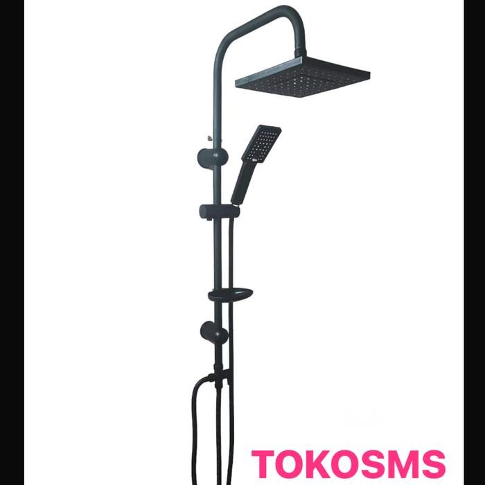 Shower tiang column hitam Shower mandi tiang coloum bla sower set