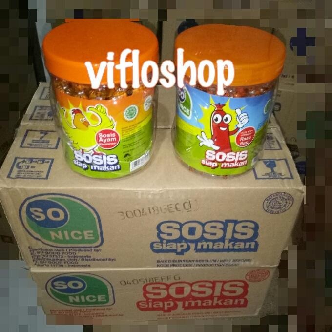 

Pilihan- Kardusan & Eceran Sosis So Nice (Ayam & Sapi) Toples (24 X 18 Gram)