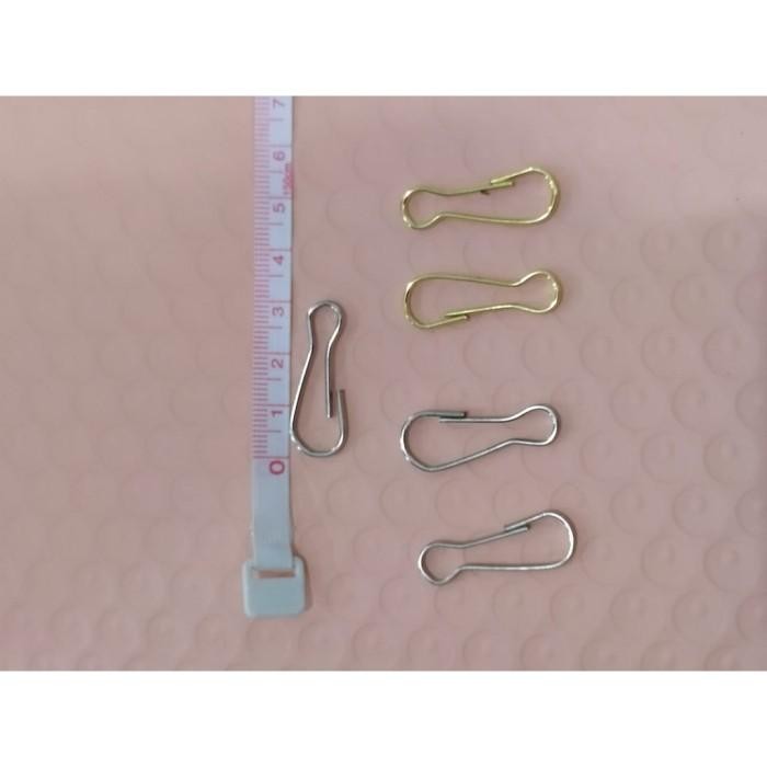 

Cantolan Kait Pramuka Gold Silver 3cm - Pengait Konektor Masker Hijab