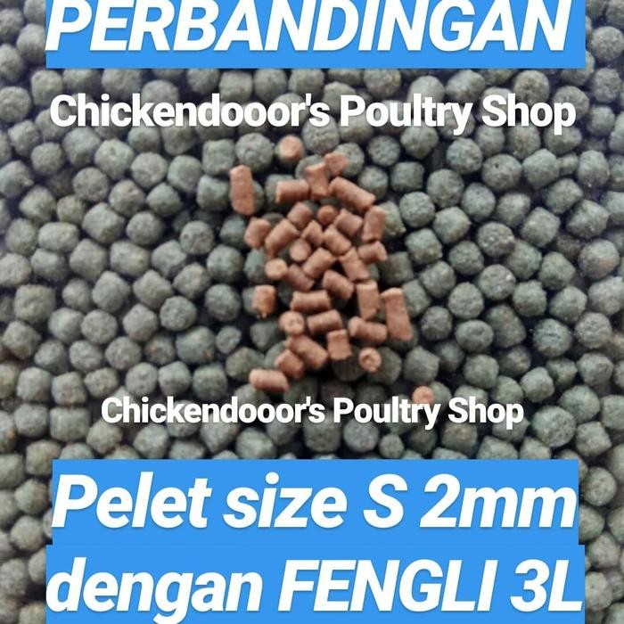 Fengli Pelet Lobster FENG LI 3 FENGLI 3L Sinking Feed Pakan Udang Koki 1kg Kemasan Repack 1kg