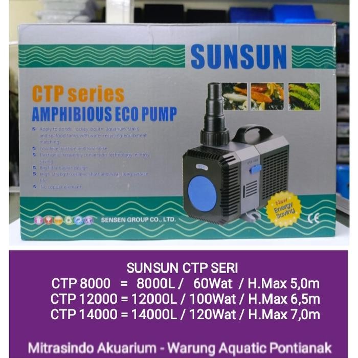 SUNSUN CTP 14000 Pompa Celup Kolam Akuarium