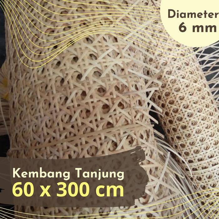Lembaran Rotan/Webbing Kembang Tanjung 60 x 300