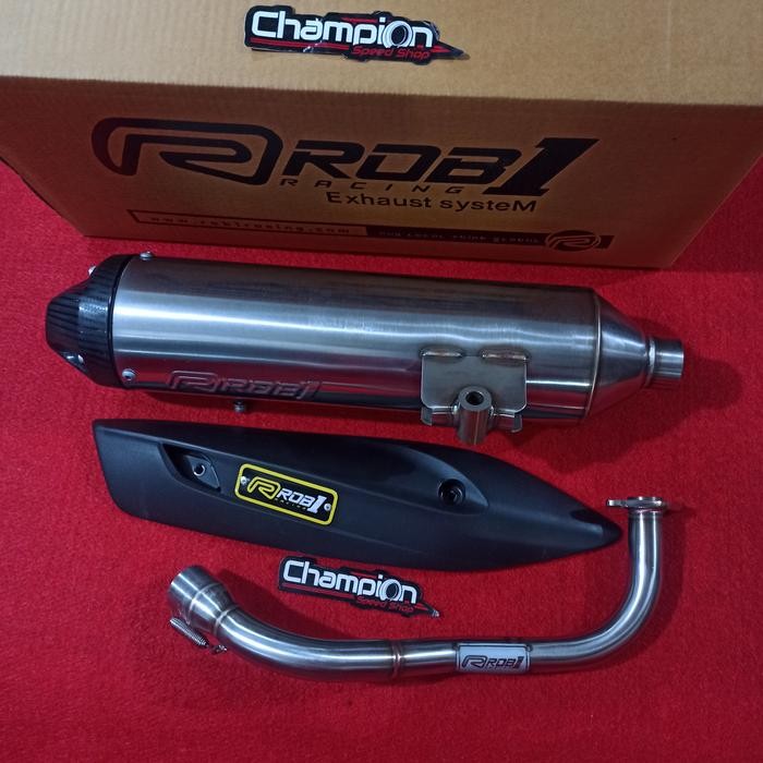 KNALPOT STANDAR RACING STAINLESS ROB1 VARIO 125 VARIO 150 OLD LAMA
