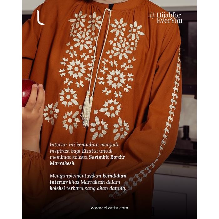 Sarimbit Bordir Marrakesh Katun Elzatta Baju Muslim Couple Keluarga Terbaru 2025 Limited Stok Siapa
