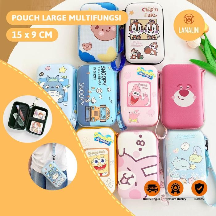 Pouch Bag Tas Dompet HP Charger Travel Multifungsi Organizer Lucu Cewe