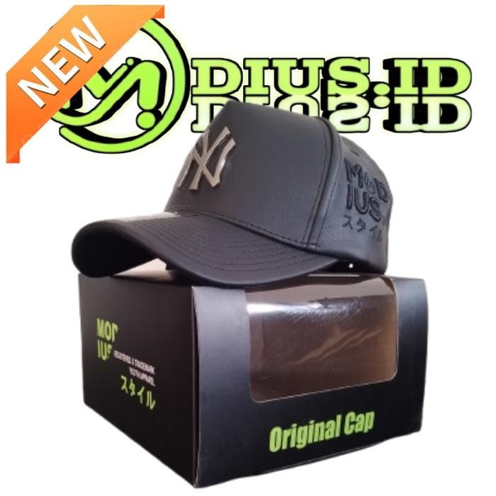 Topi NyxModius Pin Besi Crome Orginal Modius Caps Kulit Baseball Elegan
