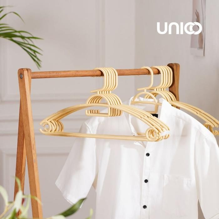Pilihan- Union X Unico Vaskertoj Hanger 2.0 Lengkung 12 Pcs Gantungan Baju Plastik