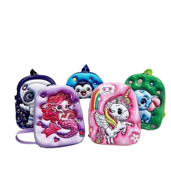 

Pireas - Tas Ransel Anak Karakter Timbul 3D/Tas Sekolah Anak Paud TK Anti Penyok / Ransel Sekolah