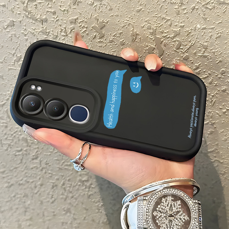 Casing Hp Untuk VIVO Y19s Y29 5G Y19s Pro Case Wajah tersenyum Softcase Silikon Kesing Rasakan mesin