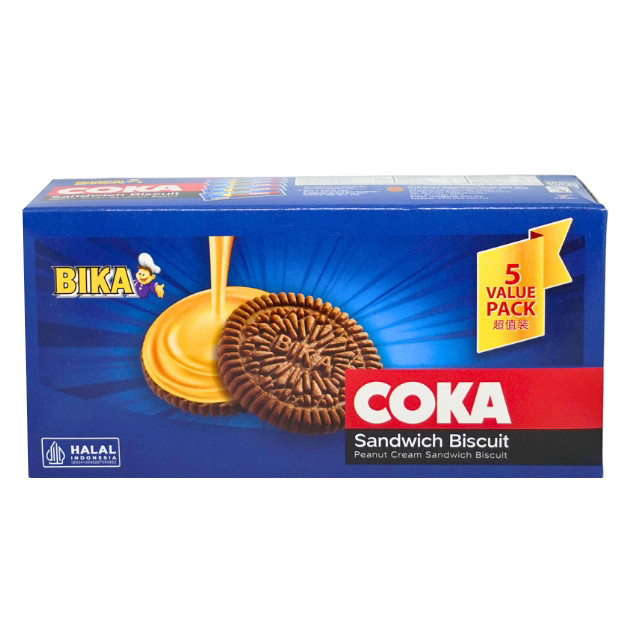 

S27884 BIKA COKA PEANUT CREAM SANDWICH 200GR MAJU BERSAMA (20250915)