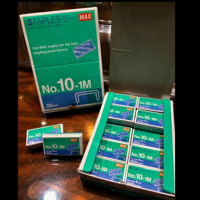 

TERLARIS! Isi Stapler MAX no 10 Original ( Box Isi 20 pack )