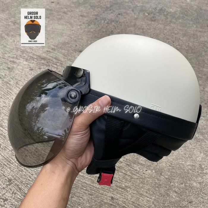 Helm Bogo Chips Retro Chip Polos Dewasa Sni Pasti Ori