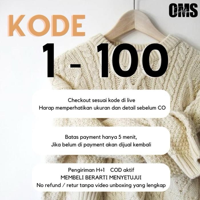 

New (kode 1-100) Nota pembayaran rajut / knitwear by OMSdailywear