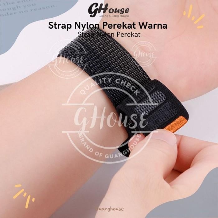 Strap Huawei Watch GT 5 GT 4 GT3 46mm Nylon Garis Tali Huawei Watch GT 5 Series Nylon Model Garis