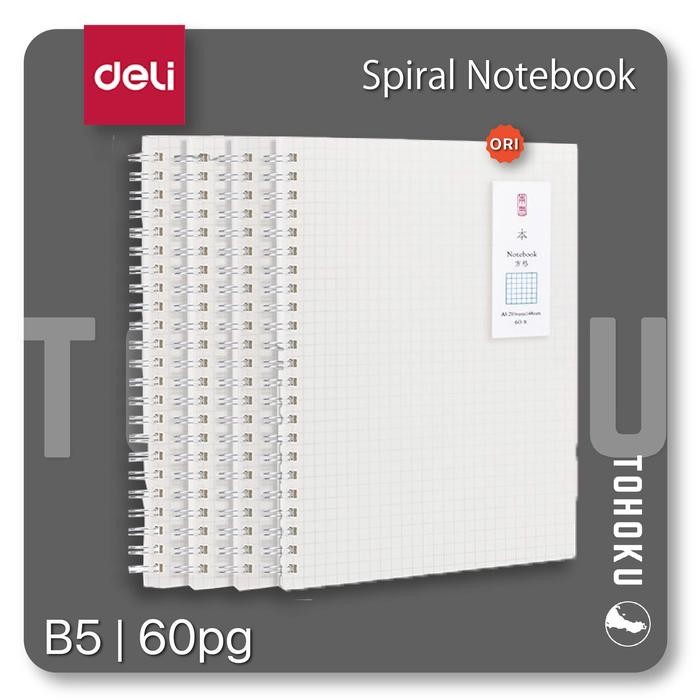 

OJ Deli Spiral Notebook / Buku Spiral A5/B5 60 halaman Cover PP