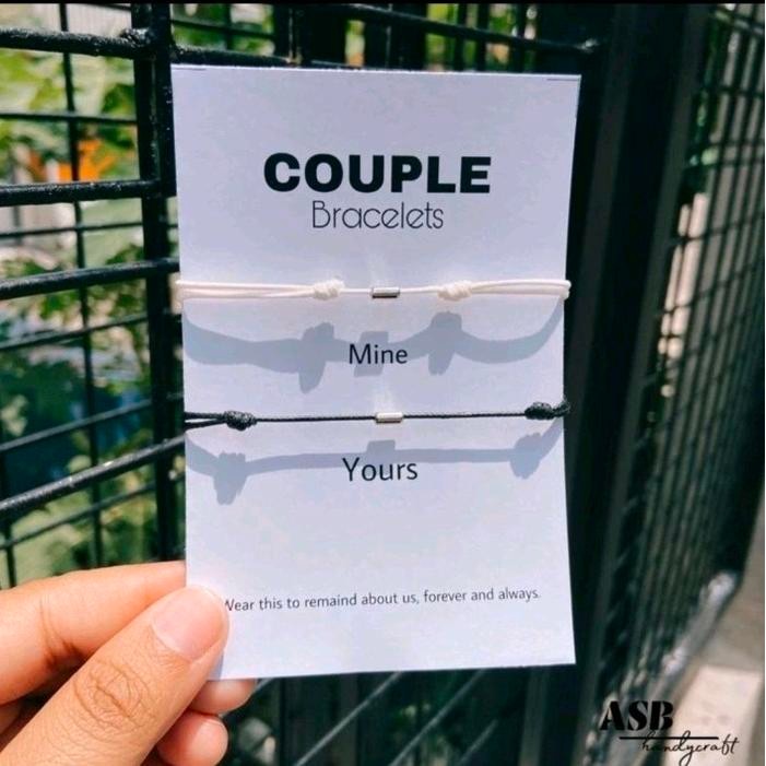 

New Gelang couple sepasang gelang anti air pipe tali 1mm