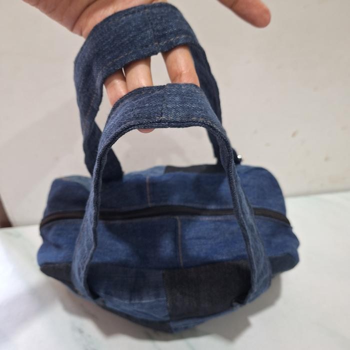 Tas Preloved Shoulder Denim Jeans Patchwork Copotan