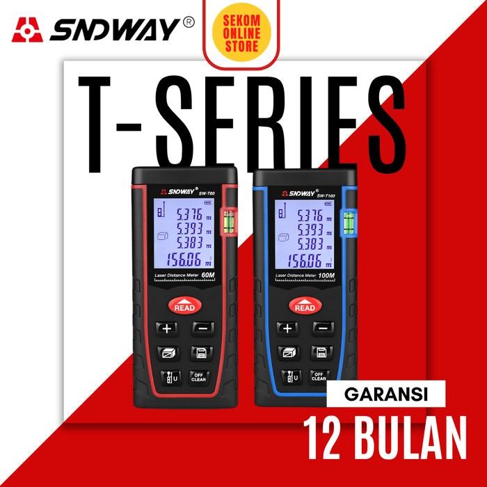Terbaru Sndway Meteran Laser Digital Distance Laser Meter Digital 100 Meter Sw-T100